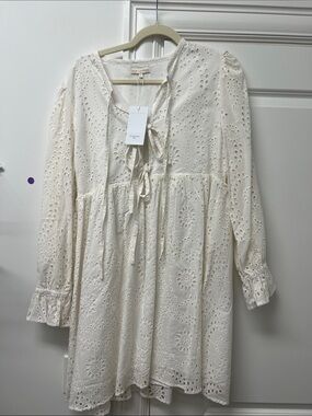 White eyelet dress